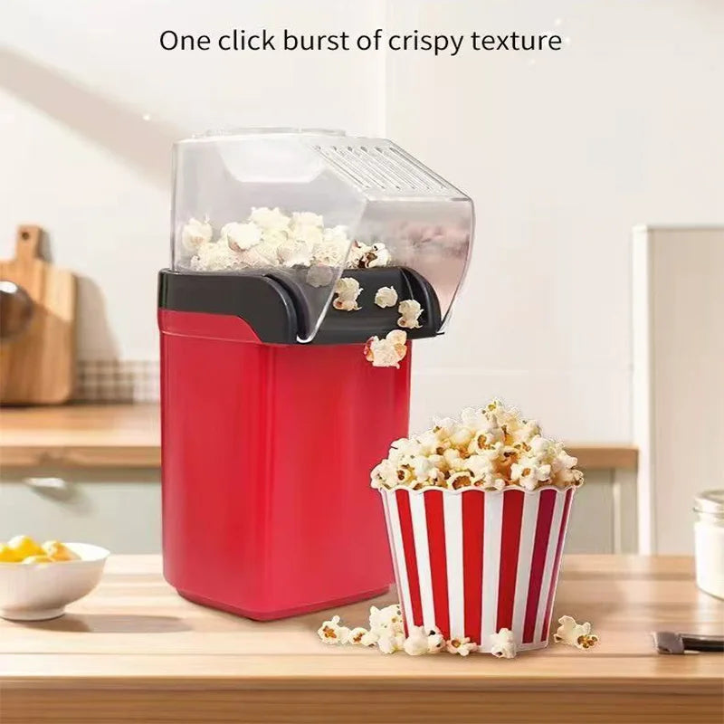 Household Popcorn Maker Air-Blowing Oil-Free Sugar-Free 1200W Electric Small Size Popcorn Machine 110V and 220V
