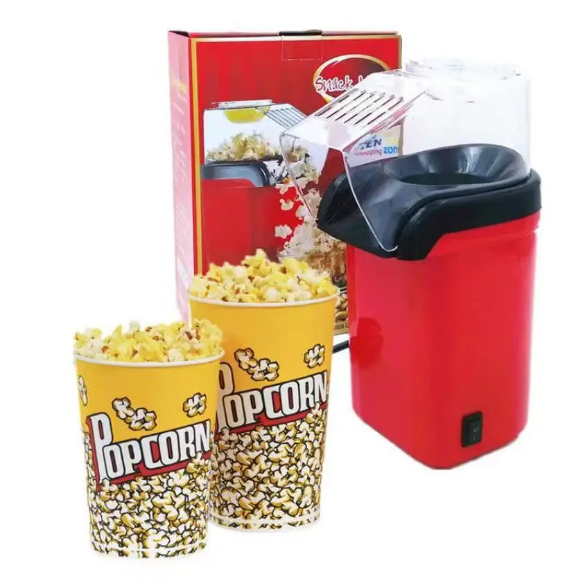 Household Popcorn Maker Air-Blowing Oil-Free Sugar-Free 1200W Electric Small Size Popcorn Machine 110V and 220V