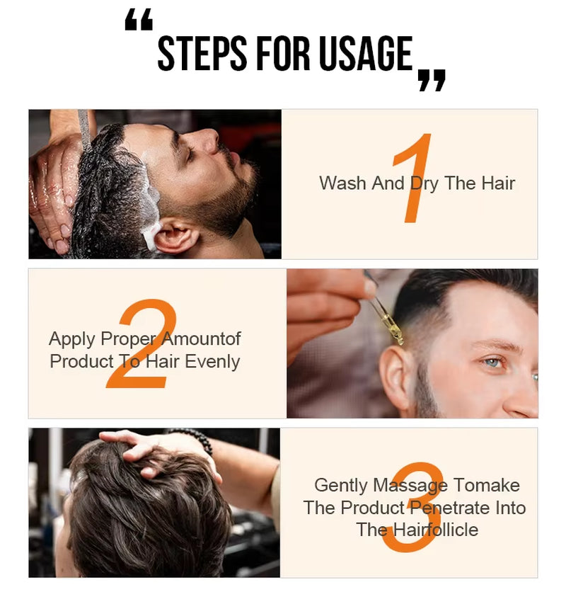 Hair Growth Serum Fast Growing Hair Essential Oil Beauty Hair Care 10/20/40Ml Dense Regrowth Ginger Hair Promoting Regeneration