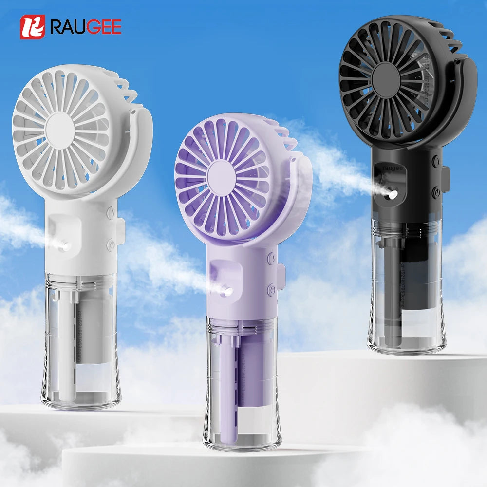 Portable Fan Mini Handheld Humidifier Fan USB Rechargeable Portable Handheld Mist Fan with Humidifier Mini Water Spray Hand Fans