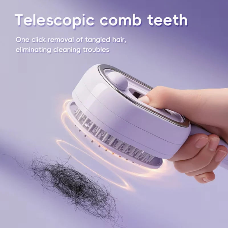 Multifunctional Red Light Spray Massage Comb Hair Care and Anti-Short-Tempered, One-Button Cleaning Tangled Hair and Deeply Nour