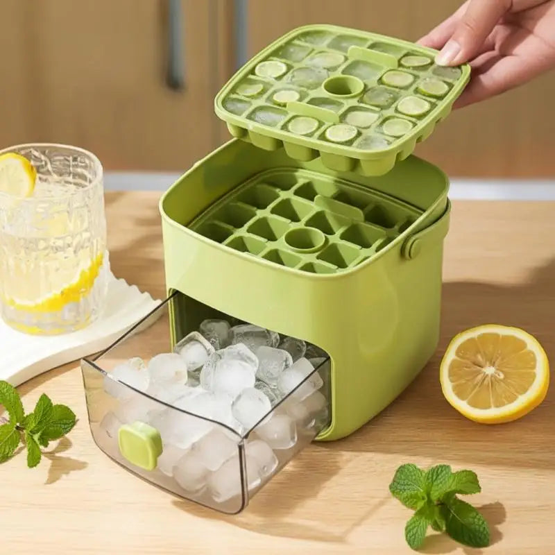 Hot!Food Grade 48 Grid Double Layer Ice Cube Tray Reusable Leak Proof Ice Mold for Home Bar Cocktail Use