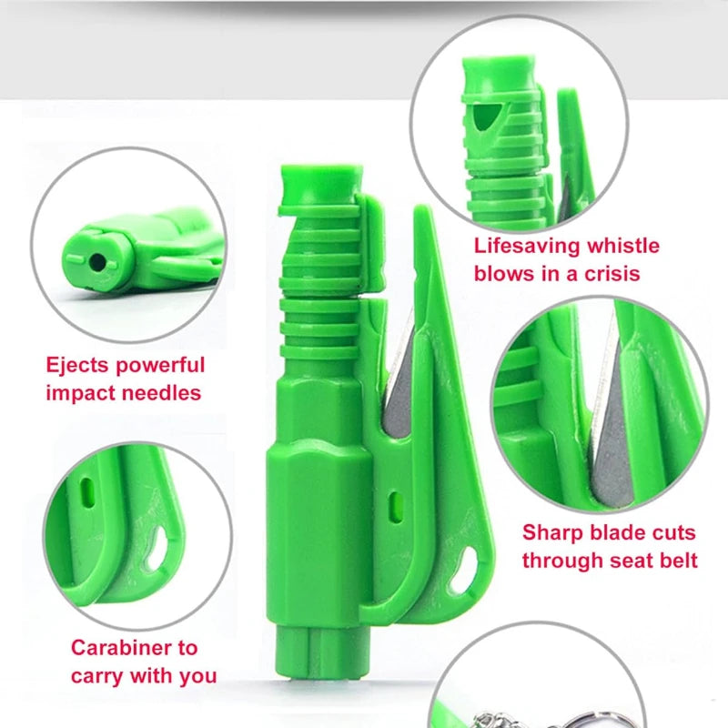 Safety Hammer with Rescue Whistle, Car Escape Tool,2-In-1 Window Breaker Seatbelt Cutter, Compact Emergency Escape Tool for Car