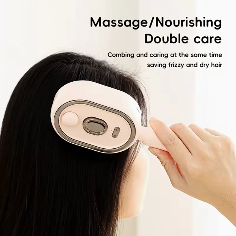 Multifunctional Red Light Spray Massage Comb Hair Care and Anti-Short-Tempered, One-Button Cleaning Tangled Hair and Deeply Nour